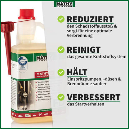 MATHY-FD Diesel Systemreiniger & Kraftstoffstabilisator 1,0l
