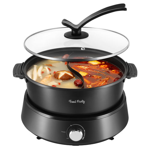 Food Party Elektrischer Hot Pot FPJ204, 4 L, doppelseitig, 1350 W