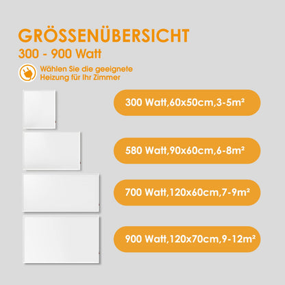 Byecold Infrarotheizung Standgerät mit Standfüssen – 300 Watt