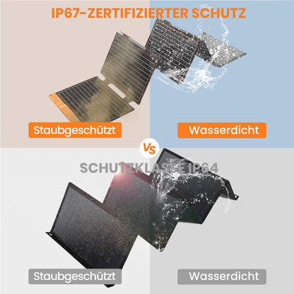 Flexsolar Solarladegerät 60W - Faltbar Wasserdicht IP67
