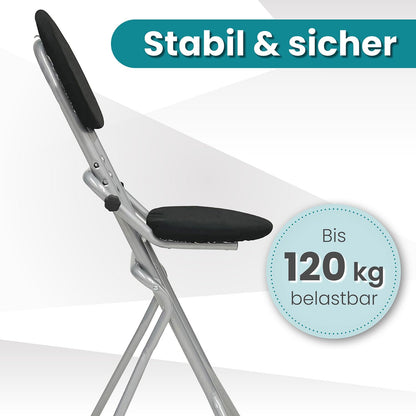 ELONEO Sitz-Stehhilfe mit Bügel höhenverstellbar - Silber