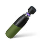 LARQ Movement PureVis 710ml UV-Trinkflasche - Black/Pine, schwarz-grün: Reinigt Wasser per PureVis UV-C; selbstreinigend.