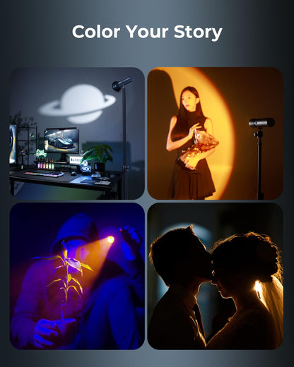 SMALLRIG RF10C RGB LED Fotolampe, 4-farbiges Fülllicht mit 20 Filtern