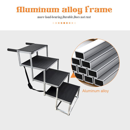 Bounabay Hundetreppe Auto - 4 Stufen Klappbar Aluminium