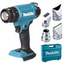 Makita DHG181ZK Akku-Heissluftgebläse - 18 V Solo Koffer. Blau-schwarz, handlich. Erhitzen, Verformen, Ablösen kabellos.