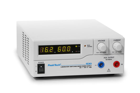 PeakTech 1530 Labornetzgerät DC 1-16V / 0-60A mit LED