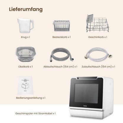 HAVA Mini Tischgeschirrspüler 8 Programme – NEUES Modell