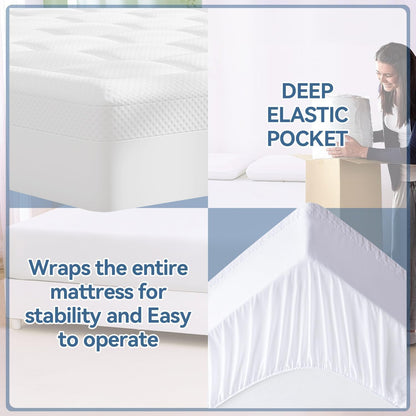 ABENE Gel Memory Schaum Topper 180x200cm H3 Bambusbezug