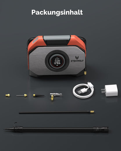 ETENWOLF Vortex S6 Elektrische Luftpumpe Akku 19200 mAh 11 Bar