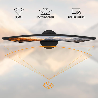 KOORUI Curved Gaming Monitor 27 Zoll FHD - Schwarz