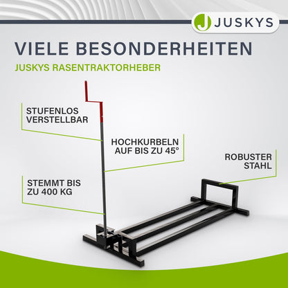 Juskys Rasentraktorheber 400 kg 45° Hebebühne – Schwarz
