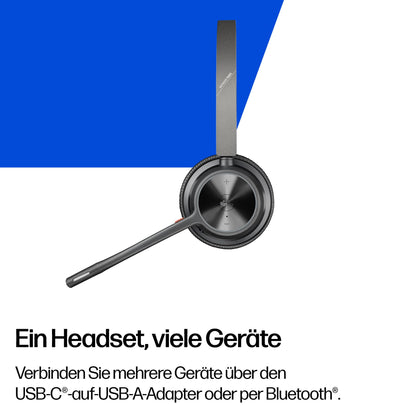 Poly Voyager 4320 UC Stereo-Bluetooth-Headset mit Ladestation