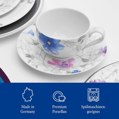 Villeroy & Boch Mariefleur Gris Basic Kaffee Set 18-teilig