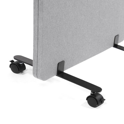 hjh OFFICE FLEXMIUT Mobile Akustik Trennwand Hellgrau 177x60cm