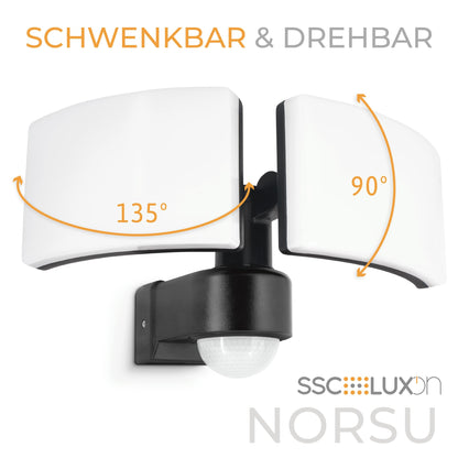 SSC-LUXon NORSU Aussenleuchte – LED Bewegungsmelder Lichtsensor 40W