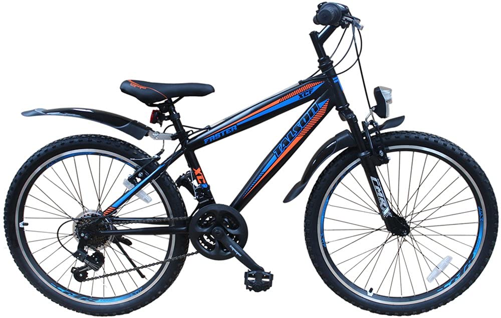 Mountainbike 24 Zoll – 21 Gänge, Federung & Beleuchtung –
