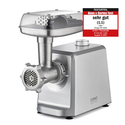 CASO FW 2500 Fleischwolf 2500 Watt mit Titan Klinge – Silber