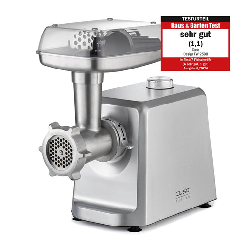 CASO FW 2500 Fleischwolf 2500 Watt mit Titan Klinge – Silber