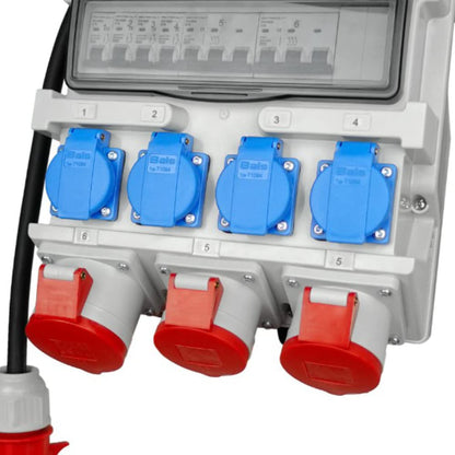 Doktorvolt Baustromverteiler 4x 230V 2x 16A 1x 32A CEE IP44