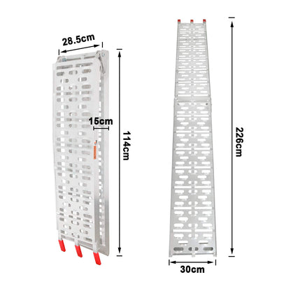 Lospitch Auffahrrampe Alu klappbar 2er Set Verladerampe 680 kg