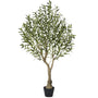 VeriNatural Künstlicher Olivenbaum 150 cm, Kunstpflanze mit Topf