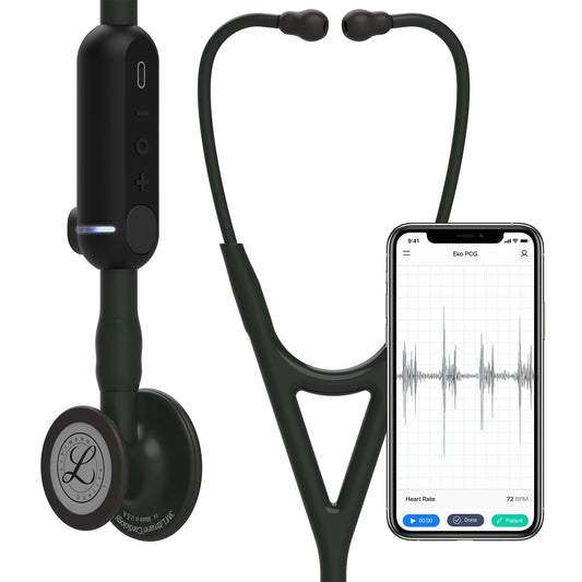 3M Littmann CORE Digital-Stethoskop 8490 – Schwarz, 69 cm