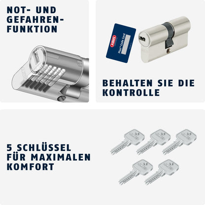 ABUS D6XNP Doppelzylinder 45/50 mm – Not+Gefahrenfunktion
