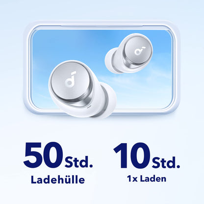 soundcore Space A40 In-Ear Kopfhörer mit ANC, 50h Akku, Weiss