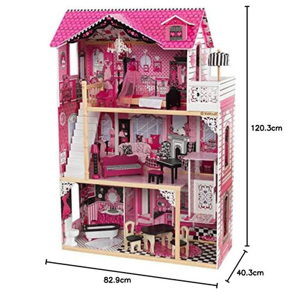 KidKraft Amelia Puppenhaus aus Holz – Möbel & Zubehör
