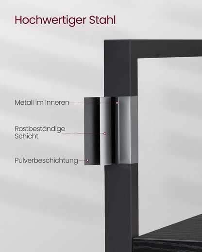 VASAGLE Bücherregal LLS107B56 – Industrie-Design, Ebenholzschwarz