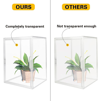 GUDEMAY XL Transparente Stapelbare Acryl Aufbewahrungsbox – 3er Set