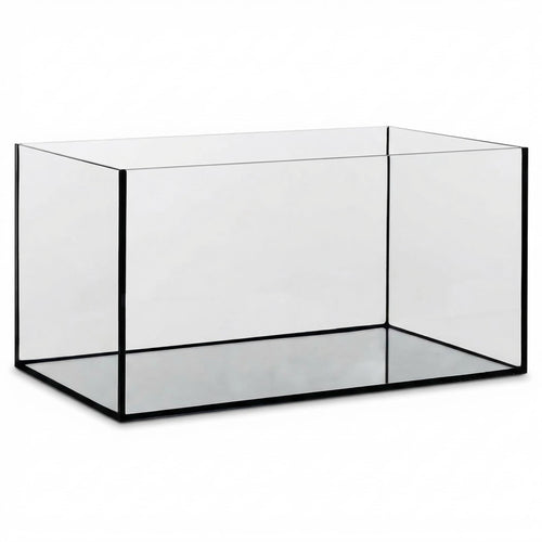 Pondlife Aquarium Glasbecken 60x30x30 cm aus 4 mm Floatglas mit schwarzen Silikonnähten, rechteckige Form