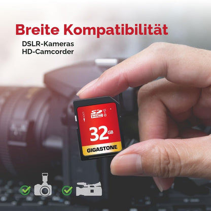 Gigastone SDHC Speicherkarte 32 GB 5er-Pack UHS-I U1 Class 10 80 MB/s