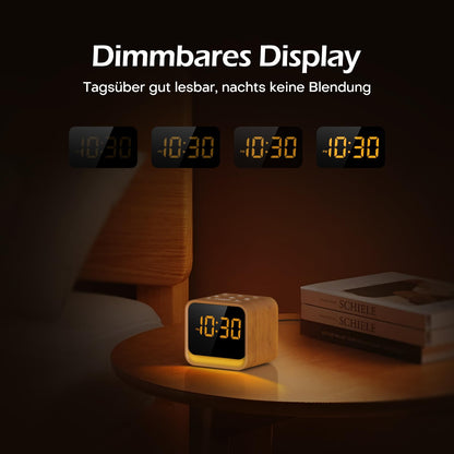 REACHER Radiowecker CR7W – Digitaler FM-Wecker mit Nachtlicht