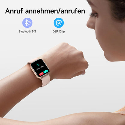 AEAC Smartwatch Damen mit Telefonfunktion, 1.85" HD, IP68 wasserdicht