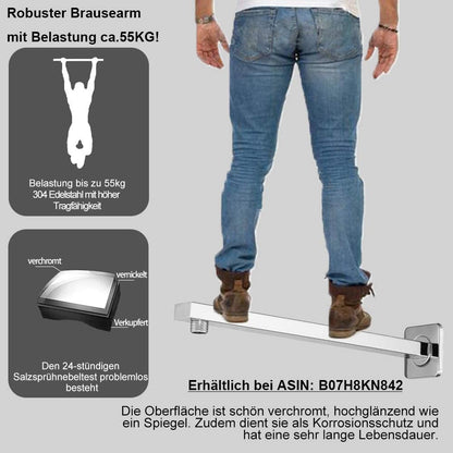 JOHO Regendusche Duschkopf eckig 40x40 cm Edelstahl Anti-Kalk-Düsen