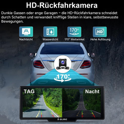 ACAVICA 9,26 Zoll Auto Display – Drahtlos CarPlay & Android Auto