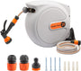 Giraffe Tools Automatische Schlauchtrommel 20m + 2m, 180° schwenkbar, Wandhalterung mit Multibrause