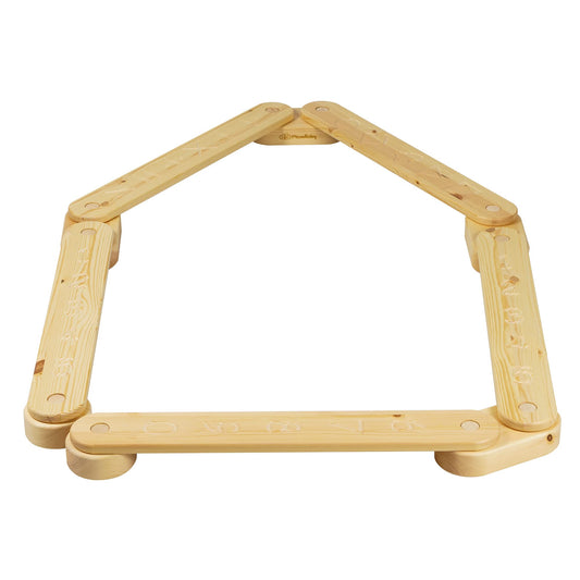 MEOWBABY Balancierbalken Kinder, ein langer, schmaler Balken aus Naturholz. Er fördert indoor das Gleichgewicht von Kleinkindern & Kindern.