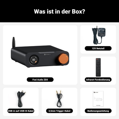 Fosi Audio ZD3 DAC Preamp für Heim-Stereo – vollsymmetrisch