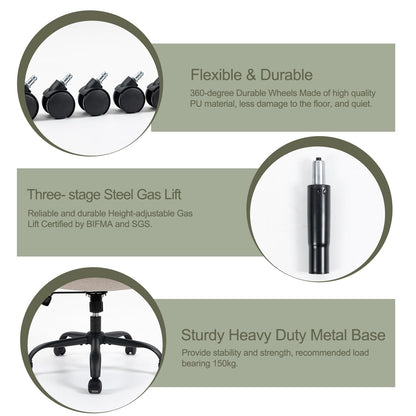 CASTLOVE Ergonomischer Chefsessel - Beige Stoff, klappbar