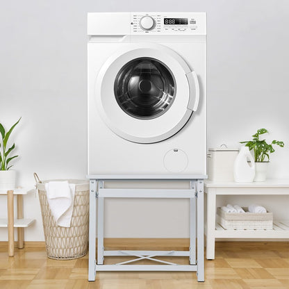 Universal Stahl-Untergestell Waschmaschine mit Auszug - Weiss