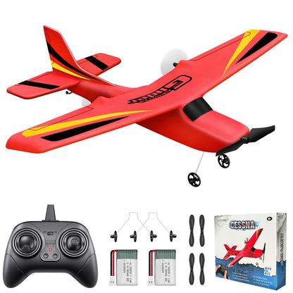 HAWK'S WORK RC Flugzeug Cessna RTF 2 CH 2,4 GHz für Anfänger, Propellerflugzeug aus EPP-Schaum