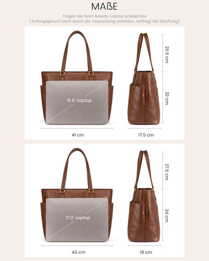 LOVEVOOK Handtasche Damen gross Laptoptasche 17.3 Zoll Shopper
