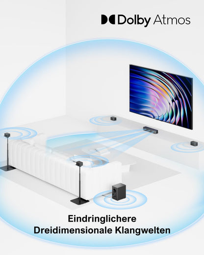 ULTIMEA Poseidon D80 7.1 Surround Sound System - Dolby Atmos