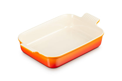 Le Creuset Rechteckige Auflaufform Tradition Steinzeug 32cm Ofenrot