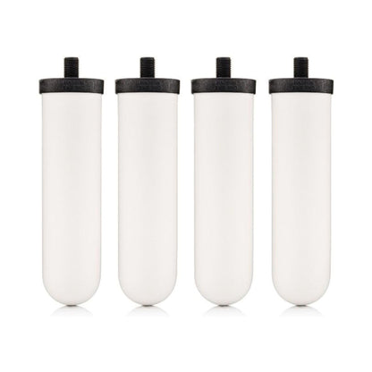British Berkefeld 7" Ultra Sterasyl Keramikfilter - 4er Pack. Zylindrisch, weiß. Filtert Wasser zur Aufbereitung.