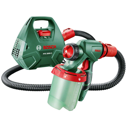Bosch PFS 3000-2 Farbsprühsystem 650 W mit 1000-ml-Farbbehälter – Farbsprühgerät für Wandfarben, Lasuren und Lacke