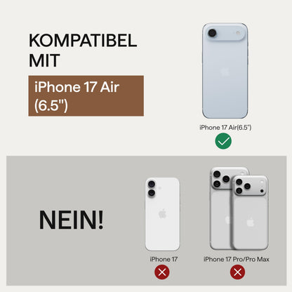 PITAKA iPhone Air Hülle aus Aramidfaser mit MagSafe, Schwarz/Grau