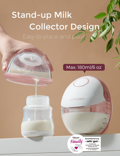 Momcozy Milchpumpe Mobile Style M6, tragbar, 24 mm, rot, 2 Stück